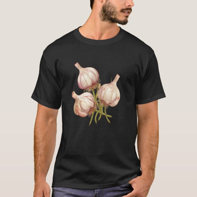 Funny Garlic Plants T-Shirt (Front)