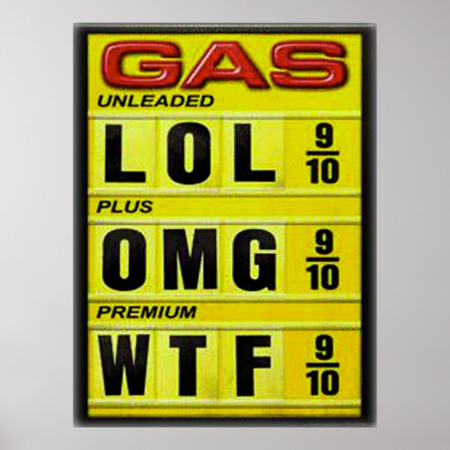 Funny Gas Price sign (Front)