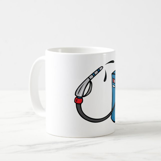 Funny Gas Pump Fuel Station Coffee Mug (Front Left)
