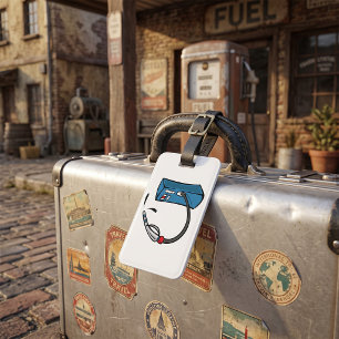Funny Gas Pump Fuel Station Luggage Tag