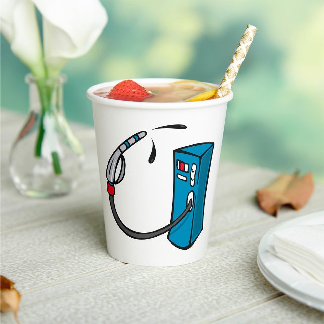Funny Gas Pump Fuel Station Paper Cups (Creator Uploaded)