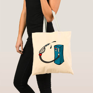 Funny Gas Pump Fuel Station Tote Bag