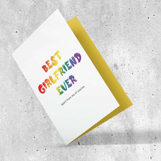 Funny Gay Best Girlfriend Ever Holiday Card (Creator Uploaded)