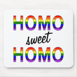 Funny Gay Homo Sweet Homo Mouse Mat
