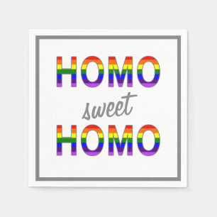 Funny Gay Homo Sweet Homo Napkin