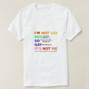 Funny Gay LGBTQ Saying Gay Gift Idea Black Rainbow T-Shirt