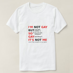 Funny Gay LGBTQ Saying Gay Gift Idea Black Red T-Shirt