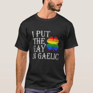 Funny Gay Pride Flag St Patrick s Day Lesbian LGBT T-Shirt