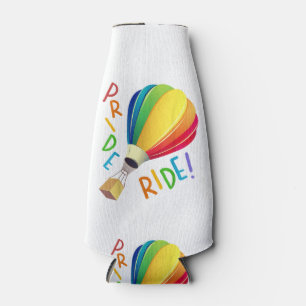 Funny Gay Pride Hot Air Balloon Rainbow Ride Gays  Bottle Cooler