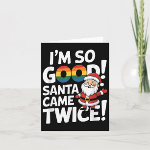 Funny Gay Santa Claus Christmas Lgbt Pun Pride Xma Card