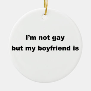 Funny Gay Slogan! Ceramic Tree Decoration