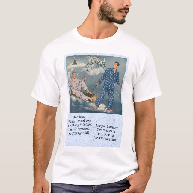 Funny Gay Yule Log Tee (Front)