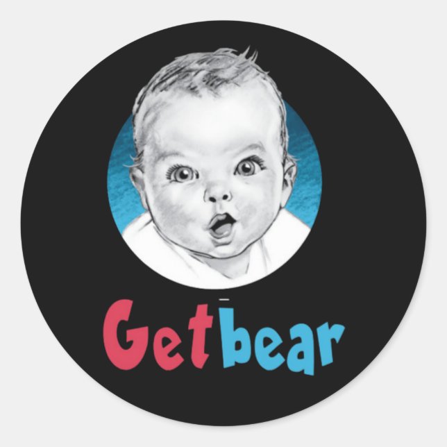 Funny Gearbear Classic Round Sticker (Front)