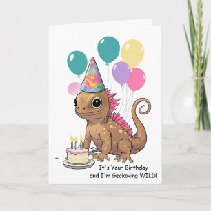 Funny Gecko Birthday Wishes From Your Pet Card