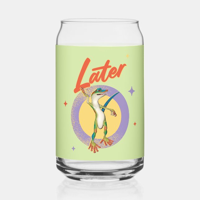 Funny Gecko Later Can Glass (Front)