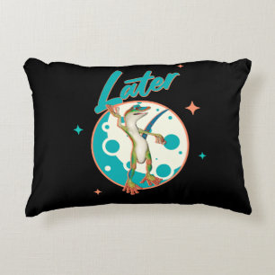 Funny Gecko Later Procrastination Humour Decorative Cushion