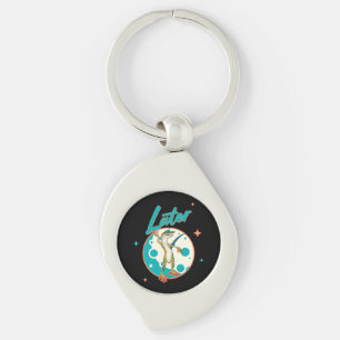 Funny Gecko Later Procrastination Humour Key Ring