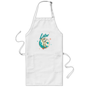 Funny Gecko Later Procrastination Humour Long Apron