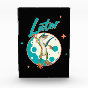 Funny Gecko Later Procrastination Humour Photo Block