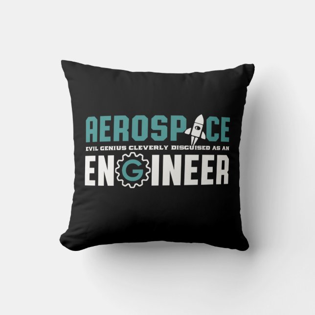 Funny Geek Engineer Aerospace Engineering Major Cushion (Front)
