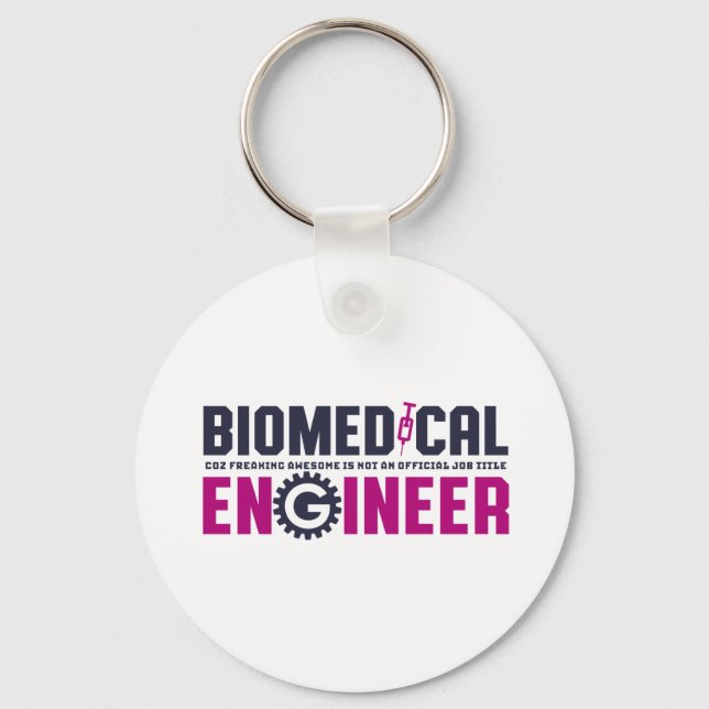 Funny Geek Engineer Biomedical Engineering Major Key Ring (Front)