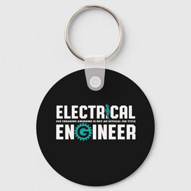 Funny Geek Engineer Electrical Engineering Humour Key Ring (Front)