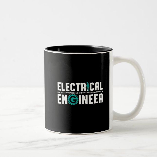 Funny Geek Engineer Electrical Engineering Humour Two-Tone Coffee Mug (Right)