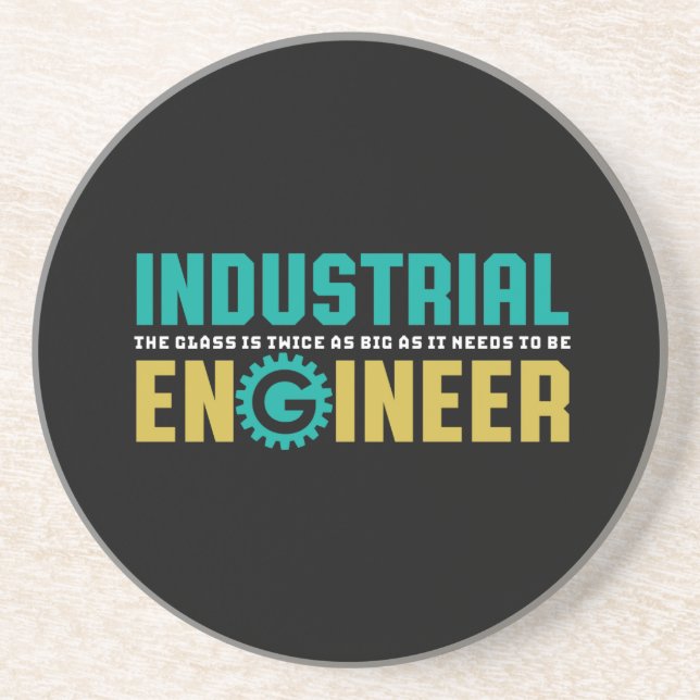 Funny Geek Engineer Industrial Engineering Student Coaster (Front)