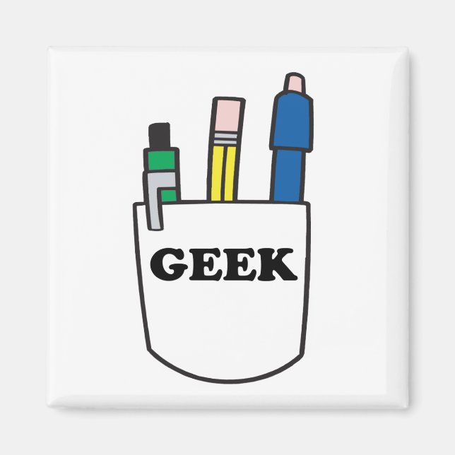 Funny GEEK Pocket Protector Magnet (Front)
