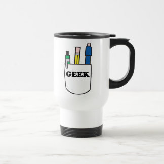 Funny GEEK Pocket Protector Travel Mug