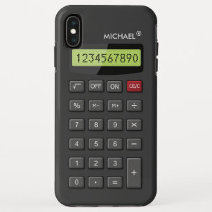 Funny Geeky Calculator Pattern Personalised iPhone XS Max Case