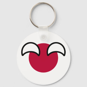 Funny Geeky Japan Countryball Flag Key Ring
