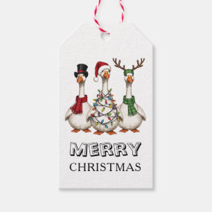 Funny Geese Christmas Holiday  Gift Tags