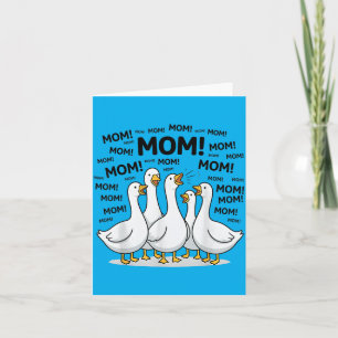 Funny Geese Mum Mum Ocean Life Mothers Day Bird Card