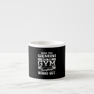 Funny Gemini Gym Workout Design Espresso Cup