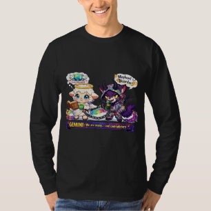 Funny Gemini Zodiac Duality Angel Lamb and Chaos T-Shirt