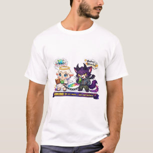 Funny Gemini Zodiac Twins - Angel Sheep and Chaos  T-Shirt