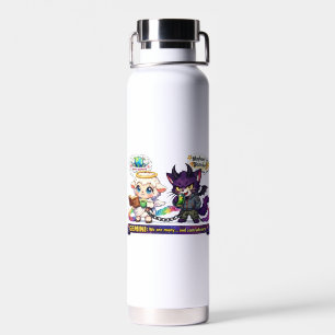 Funny Gemini Zodiac Twins - Angel Sheep and Chaos Water Bottle