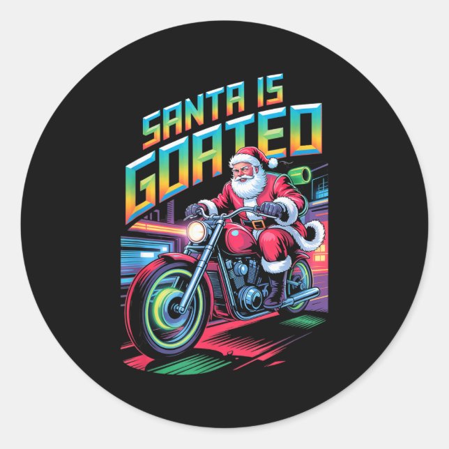Funny Gen Alpha Gen Z Slang Funny Christmas Sweate Classic Round Sticker (Front)
