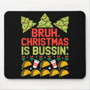 Funny Gen Alpha Gen Z Slang Funny Christmas Sweate Mouse Mat