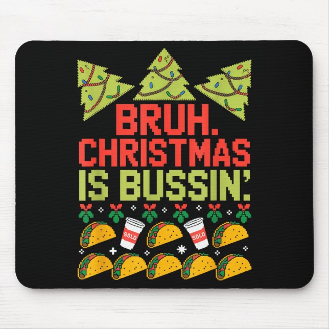 Funny Gen Alpha Gen Z Slang Funny Christmas Sweate Mouse Mat (Front)