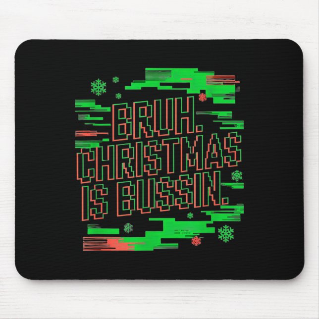 Funny Gen Alpha Gen Z Slang Funny Christmas Sweate Mouse Mat (Front)