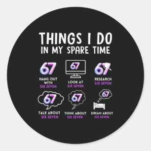 Funny Gen Alpha Lover Trend Fan Modern Youth Humor Classic Round Sticker