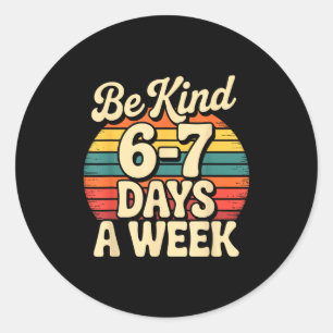 Funny Gen Alpha Meme Slang 67 Six Seven Classic Round Sticker