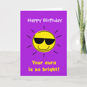 Funny Gen Alpha Slang Aura Birthday Card