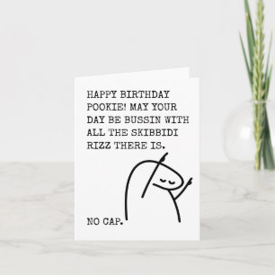 Funny Gen Z Birthday Card with Slang Meme