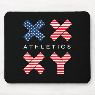 Funny Gender Genetic American Flag Xx Xy Athletics Mouse Mat