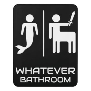 Funny Gender Neutral Restroom Door Sign