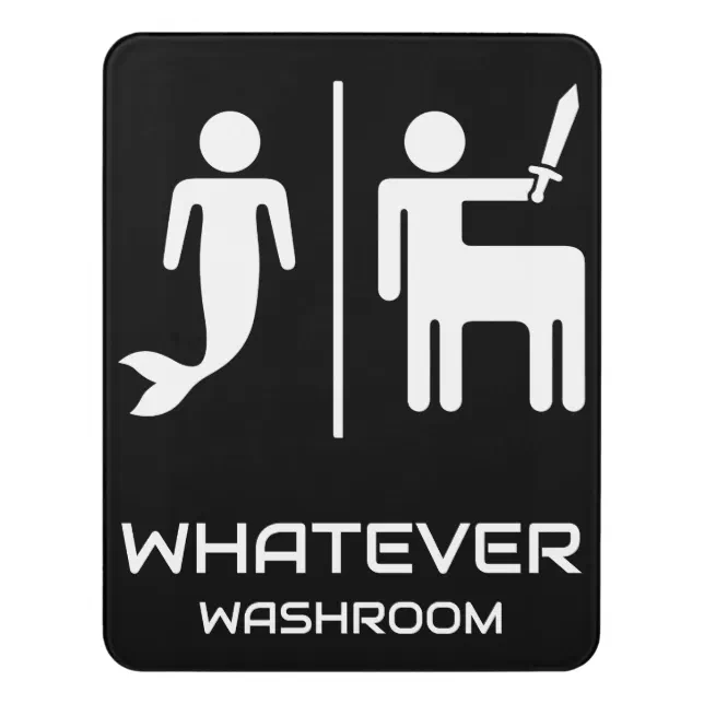 Funny Gender Neutral Restroom Door Sign | Zazzle