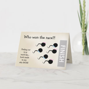 Funny Gender Reveal Announcement Card (Boy)
